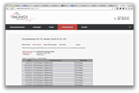 Screenshot akkurat24 Kundenbereich