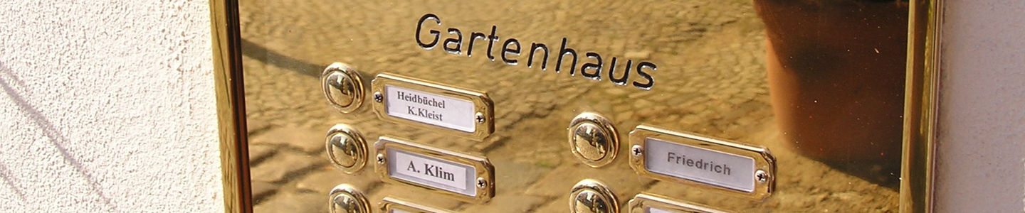 Hausmeisterservice Klingelschild